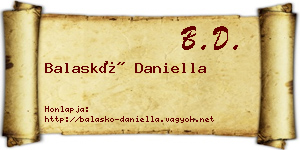 Balaskó Daniella névjegykártya
